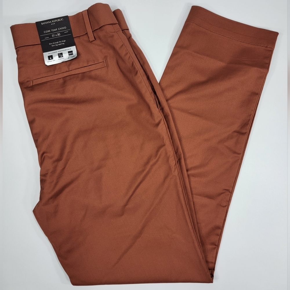 NEW Banana Republic Slim Core Temp Chino Pants Men's 31X30 Rare Discontinued NWT